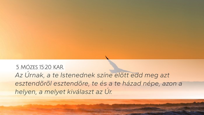 5 Mózes 15:20 KAR Bible Verse Image