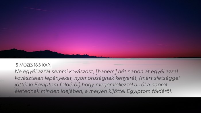 5 Mózes 16:3 KAR Bible Verse Image