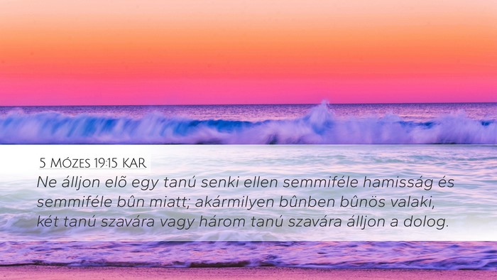 5 Mózes 19:15 KAR Bible Verse Image
