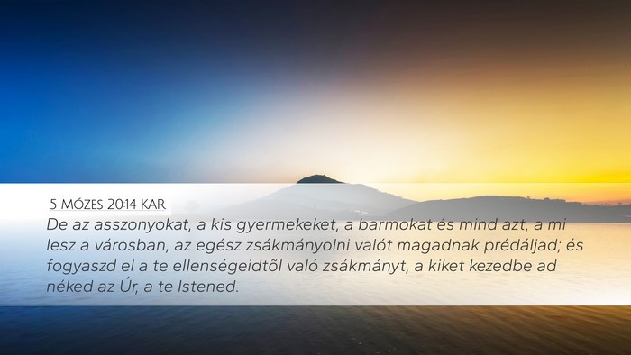 5 Mózes 20:14 KAR Bible Verse Image