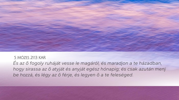 5 Mózes 21:13 KAR Bible Verse Image