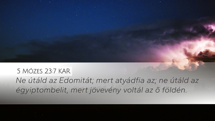 5 Mózes 23:7 KAR Bible Verse Image