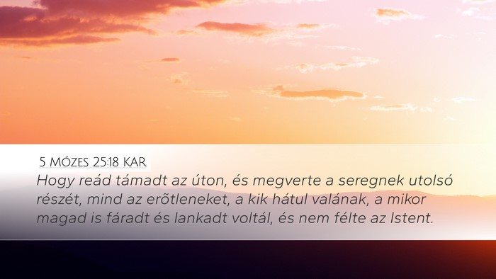5 Mózes 25:18 KAR Desktop Wallpaper - Hogy reád támadt az úton, és megverte a - Desktop Bible Verse Wallpaper