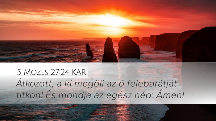 5 Mózes 27:24 KAR Bible Verse Image