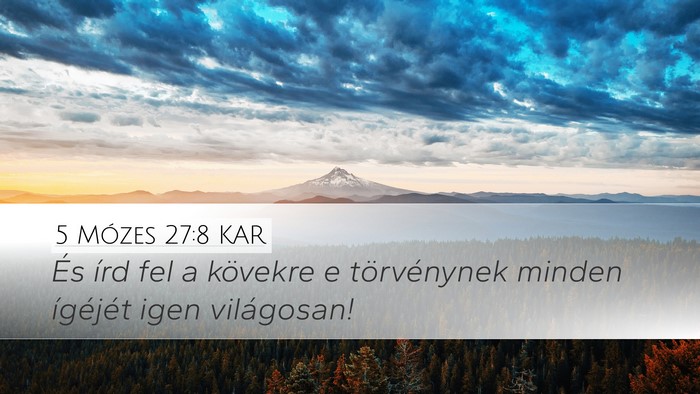 5 Mózes 27:8 KAR Bible Verse Image