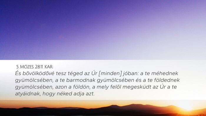 5 Mózes 28:11 KAR Bible Verse Image