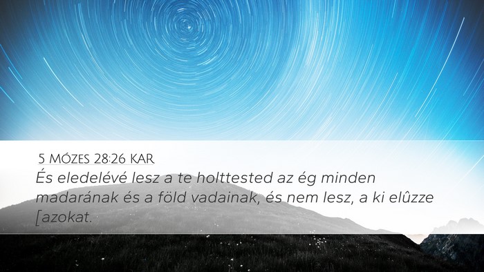 5 Mózes 28:26 KAR Bible Verse Image