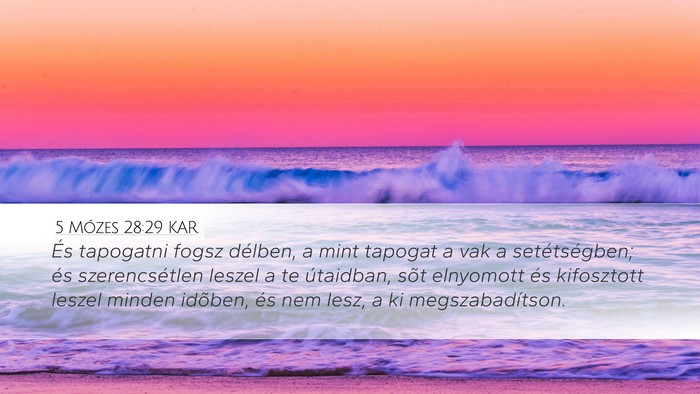5 Mózes 28:29 KAR Bible Verse Image