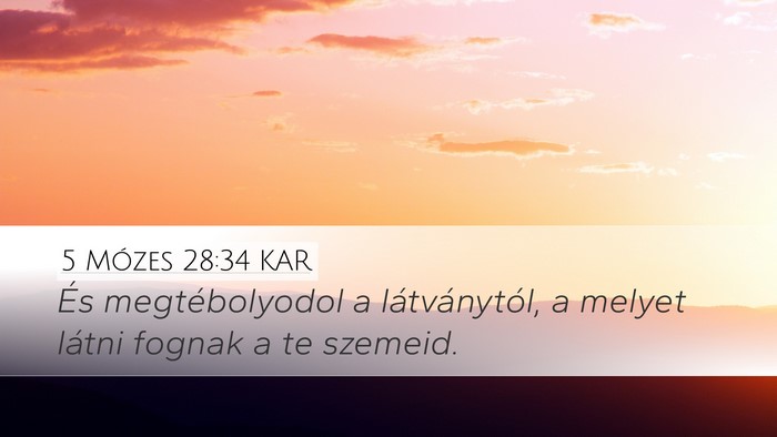 5 Mózes 28:34 KAR Bible Verse Image