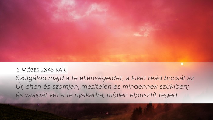 5 Mózes 28:48 KAR Bible Verse Image