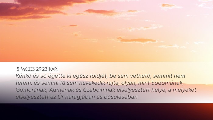5 Mózes 29:23 KAR Bible Verse Image