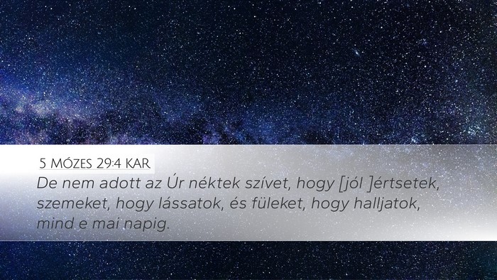 5 Mózes 29:4 KAR Bible Verse Image