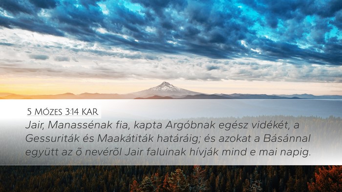 5 Mózes 3:14 KAR Bible Verse Image
