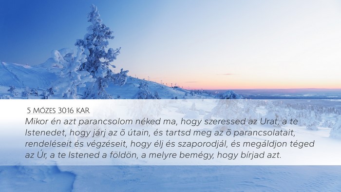 5 Mózes 30:16 KAR Bible Verse Image