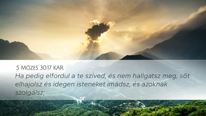 5 Mózes 30:17 KAR Bible Verse Image
