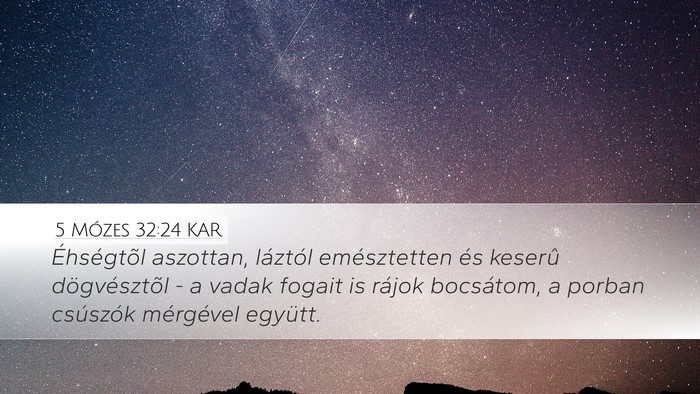 5 Mózes 32:24 KAR Bible Verse Image