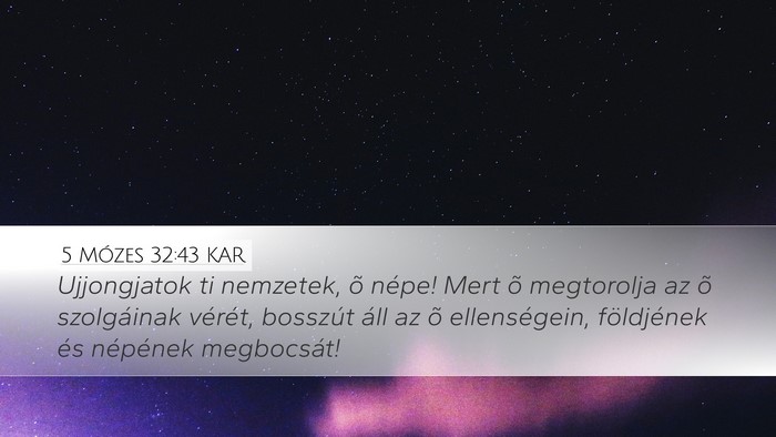 5 Mózes 32:43 KAR Bible Verse Image