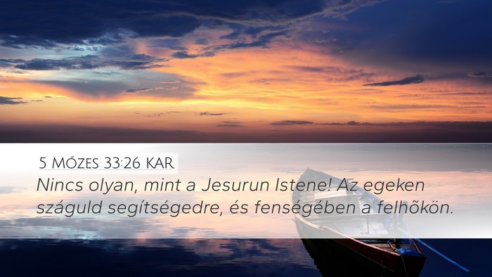 5 Mózes 33:26 KAR Bible Verse Image