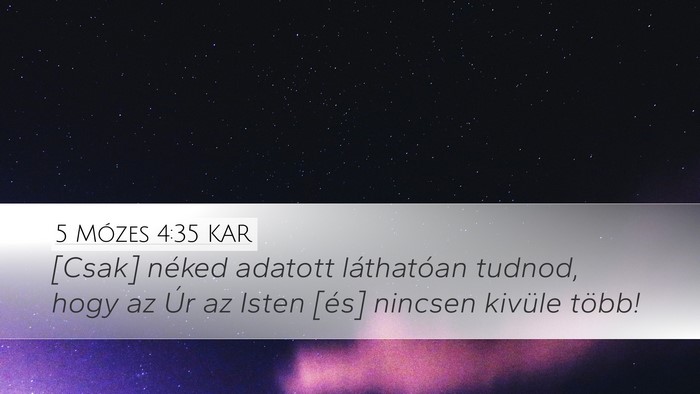 5 Mózes 4:35 KAR Bible Verse Image