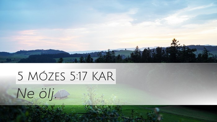 5 Mózes 5:17 KAR Bible Verse Image