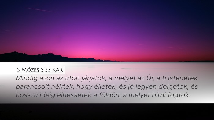 5 Mózes 5:33 KAR Bible Verse Image