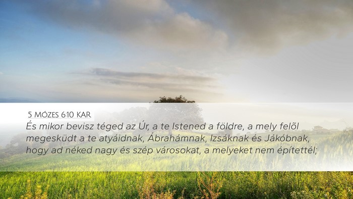 5 Mózes 6:10 KAR Bible Verse Image