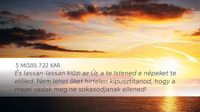 5 Mózes 7:22 KAR Bible Verse Image