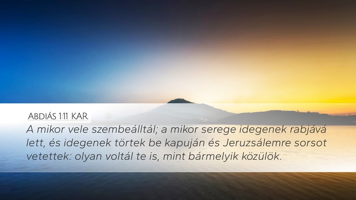 Abdiás 1:11 KAR Bible Verse Image
