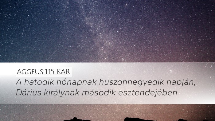 Aggeus 1:15 KAR Bible Verse Image