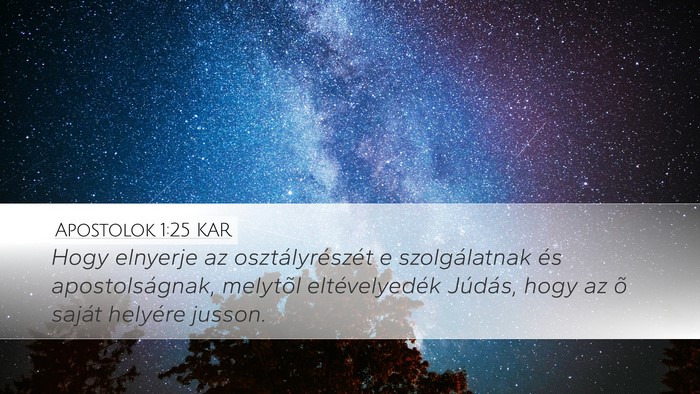 Apostolok 1:25 KAR Bible Verse Image