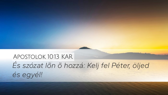 Apostolok 10:13 KAR Bible Verse Image