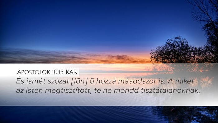 Apostolok 10:15 KAR Bible Verse Image