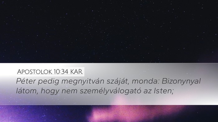 Apostolok 10:34 KAR Bible Verse Image