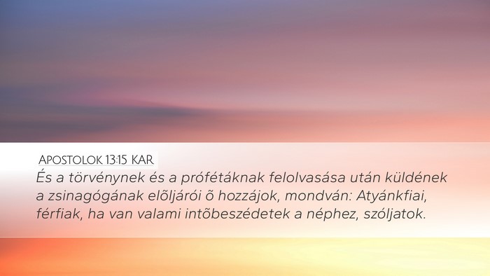 Apostolok 13:15 KAR Bible Verse Image