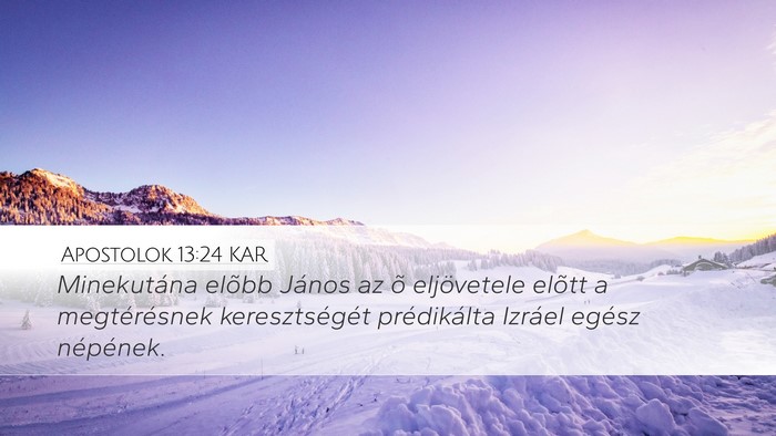 Apostolok 13:24 KAR Bible Verse Image