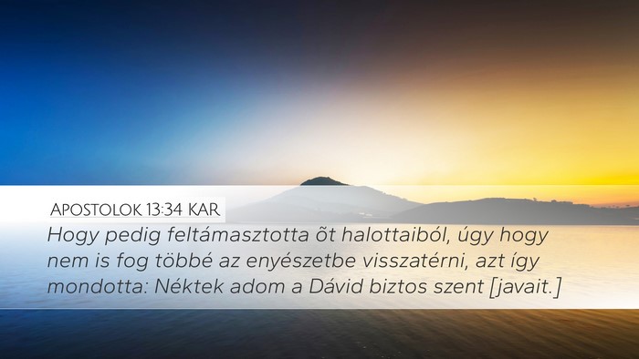Apostolok 13:34 KAR Bible Verse Image