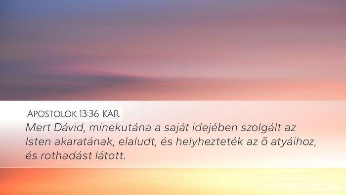 Apostolok 13:36 KAR Bible Verse Image