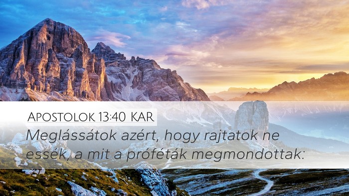 Apostolok 13:40 KAR Bible Verse Image