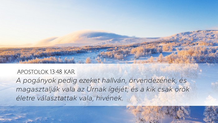 Apostolok 13:48 KAR Bible Verse Image