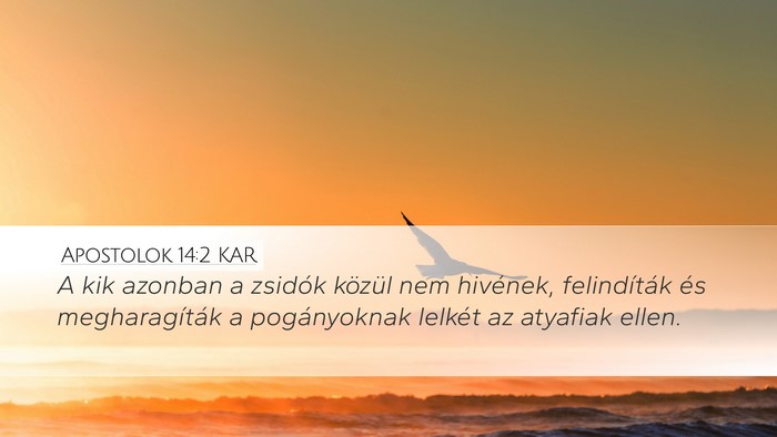 Apostolok 14:2 KAR Bible Verse Image