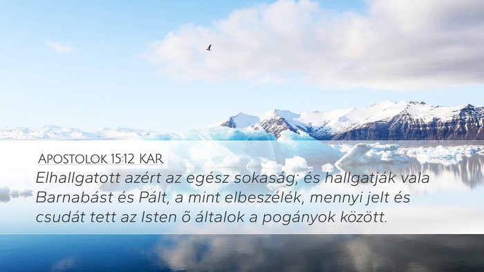 Apostolok 15:12 KAR Bible Verse Image