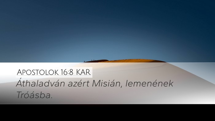 Apostolok 16:8 KAR Bible Verse Image