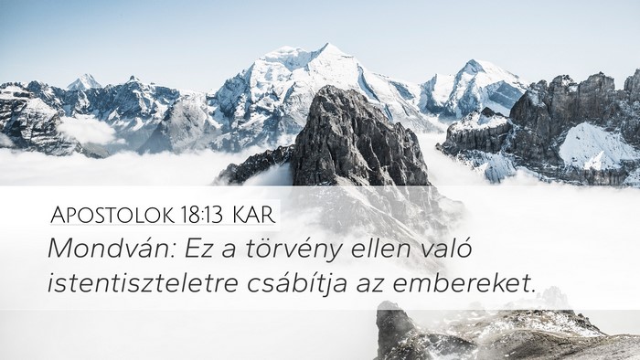 Apostolok 18:13 KAR Bible Verse Image