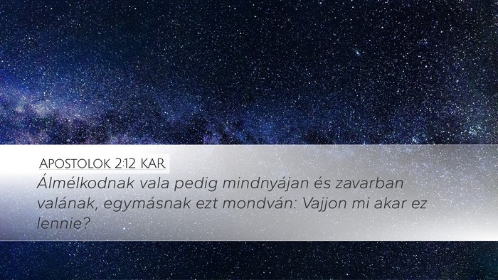 Apostolok 2:12 KAR Bible Verse Image
