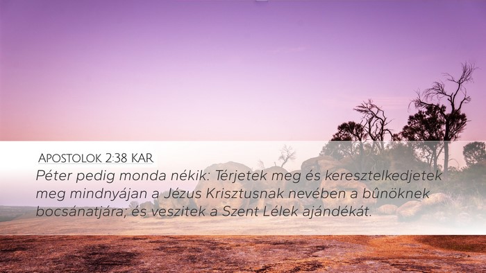 Apostolok 2:38 KAR Bible Verse Image