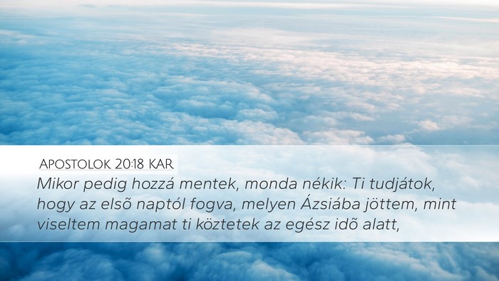 Apostolok 20:18 KAR Bible Verse Image