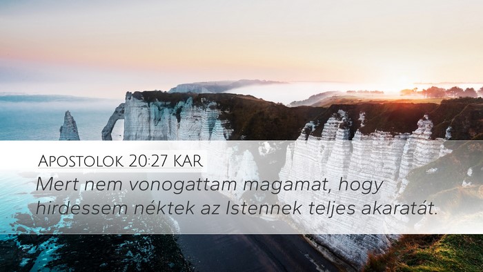 Apostolok 20:27 KAR Bible Verse Image