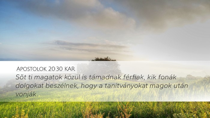 Apostolok 20:30 KAR Bible Verse Image