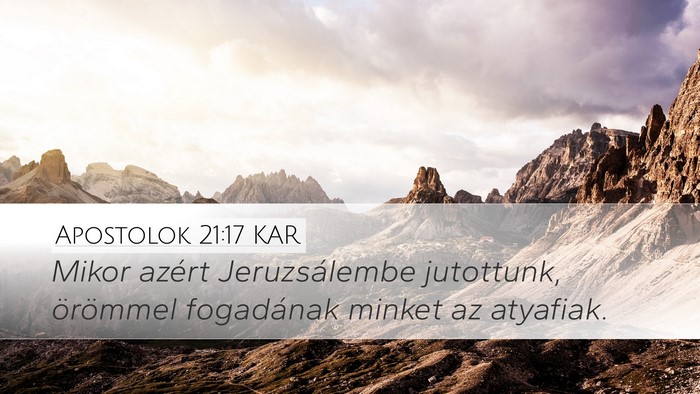 Apostolok 21:17 KAR Bible Verse Image