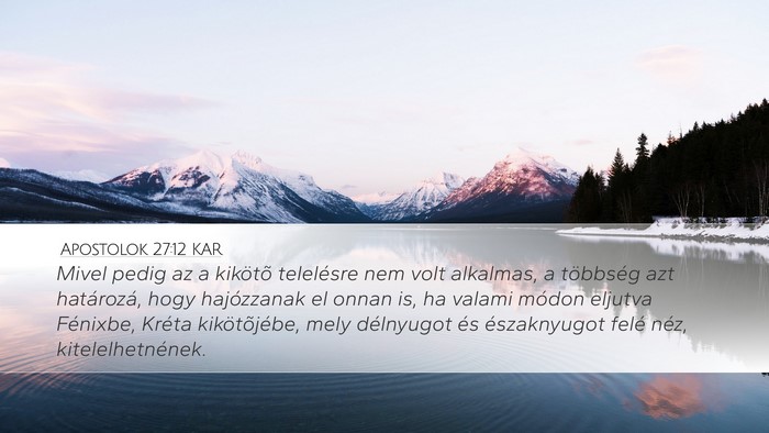 Apostolok 27:12 KAR Bible Verse Image